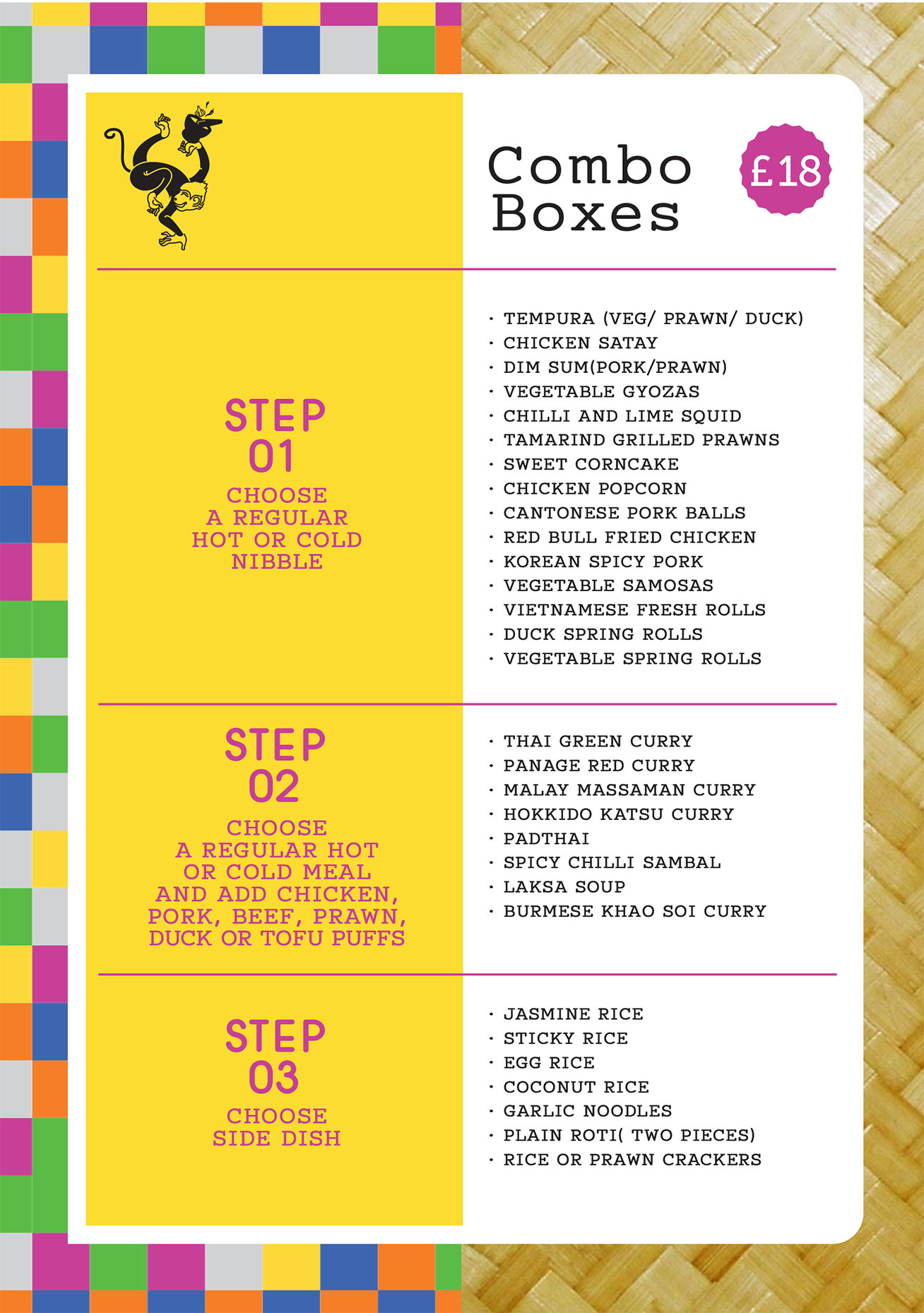 Hungry Monkey Menu 1